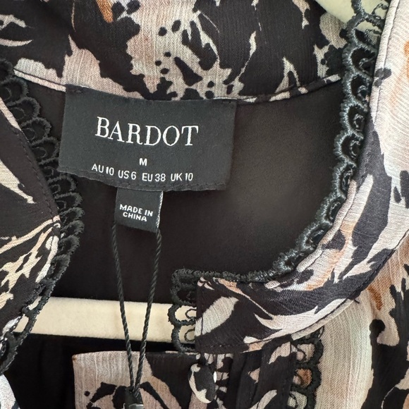 Bardot Black and Pink Floral Long Sleeve Dress - Picture 3 of 6